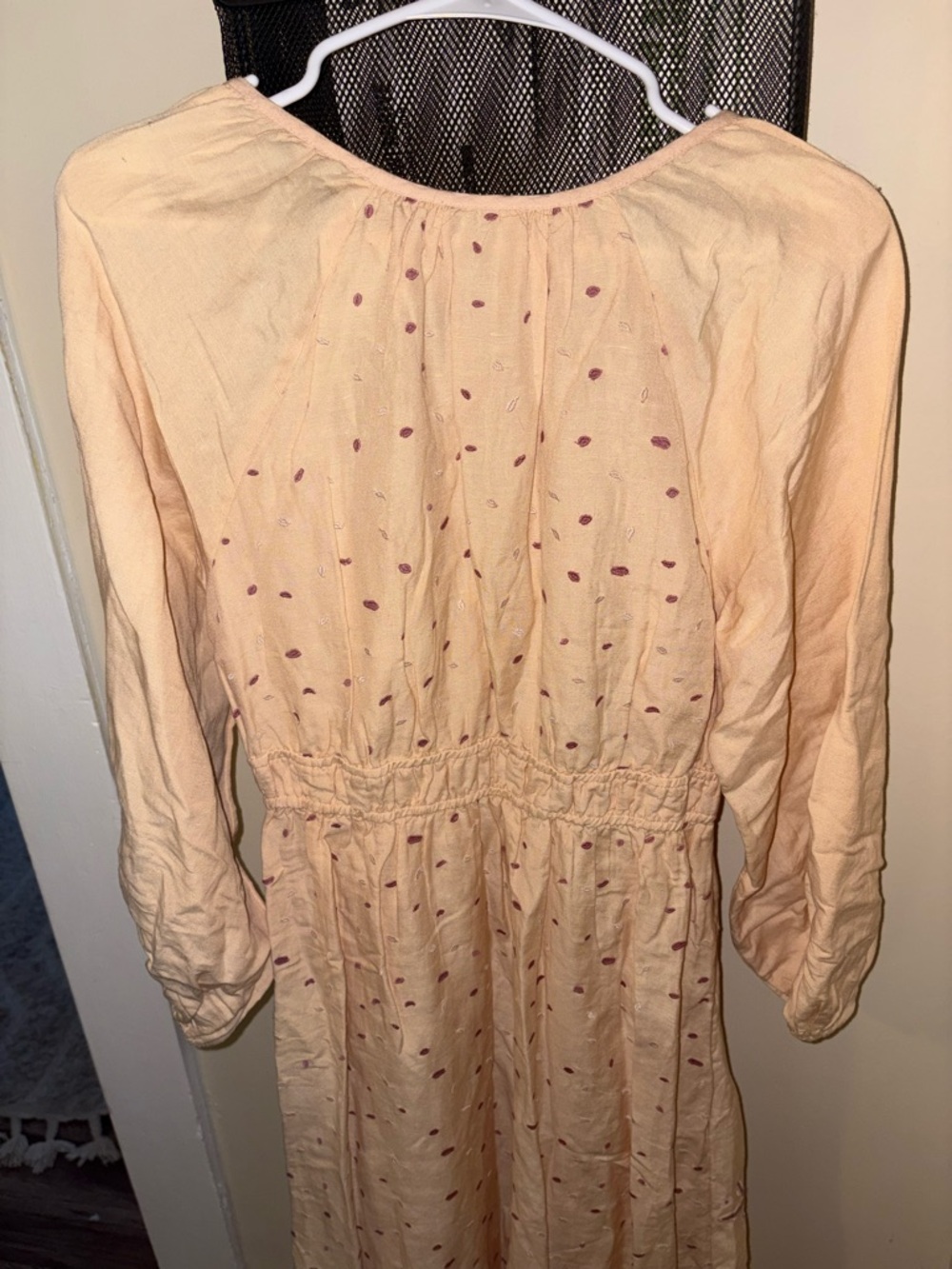 BY Anthropologie Peach Embroidered Maxi Dress - Picture 5 of 8